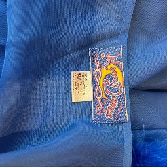 Vintage Moon Dance Blue 60s style sheer robe maribou trim #Sabrinacarpenter - Picture 3 of 3
